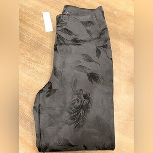 Deep grey patterned faux suede leggings. New with tags.